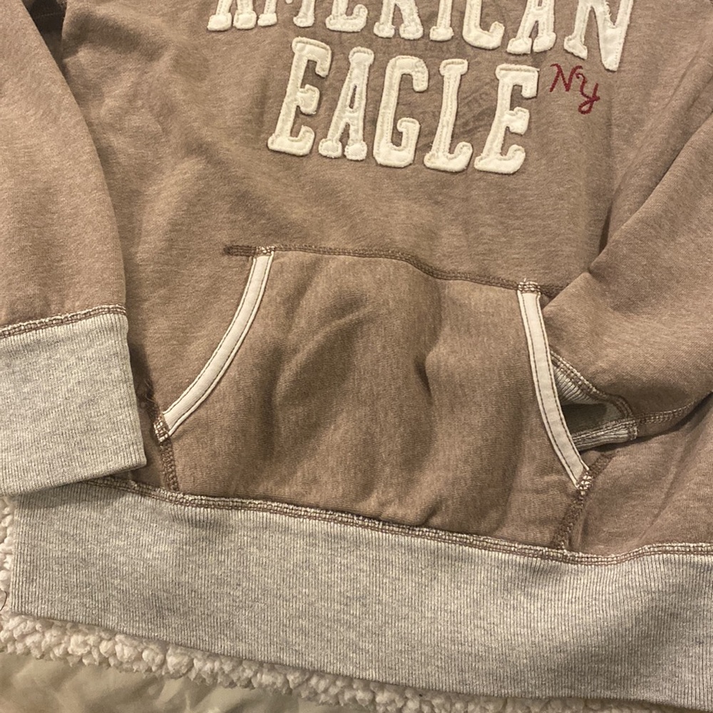 American Eagle Women’s Hoodie in Brown/Tan - Picture 7 of 8